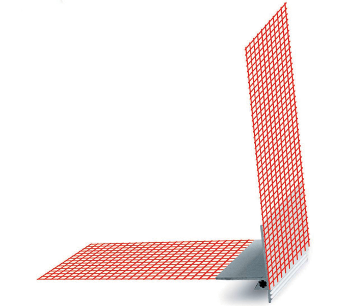 Profil pentru armarea muchiilor orizontale cu lăcrimar